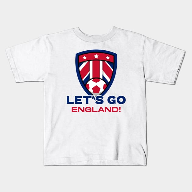 England English United Kingdom UK Soccer Great Britain Kids T-Shirt by Tip Top Tee's